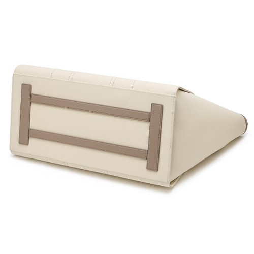 헤지스골프 컬러배색 가죽 XL 토트백 HWBA5E101IV_이미지