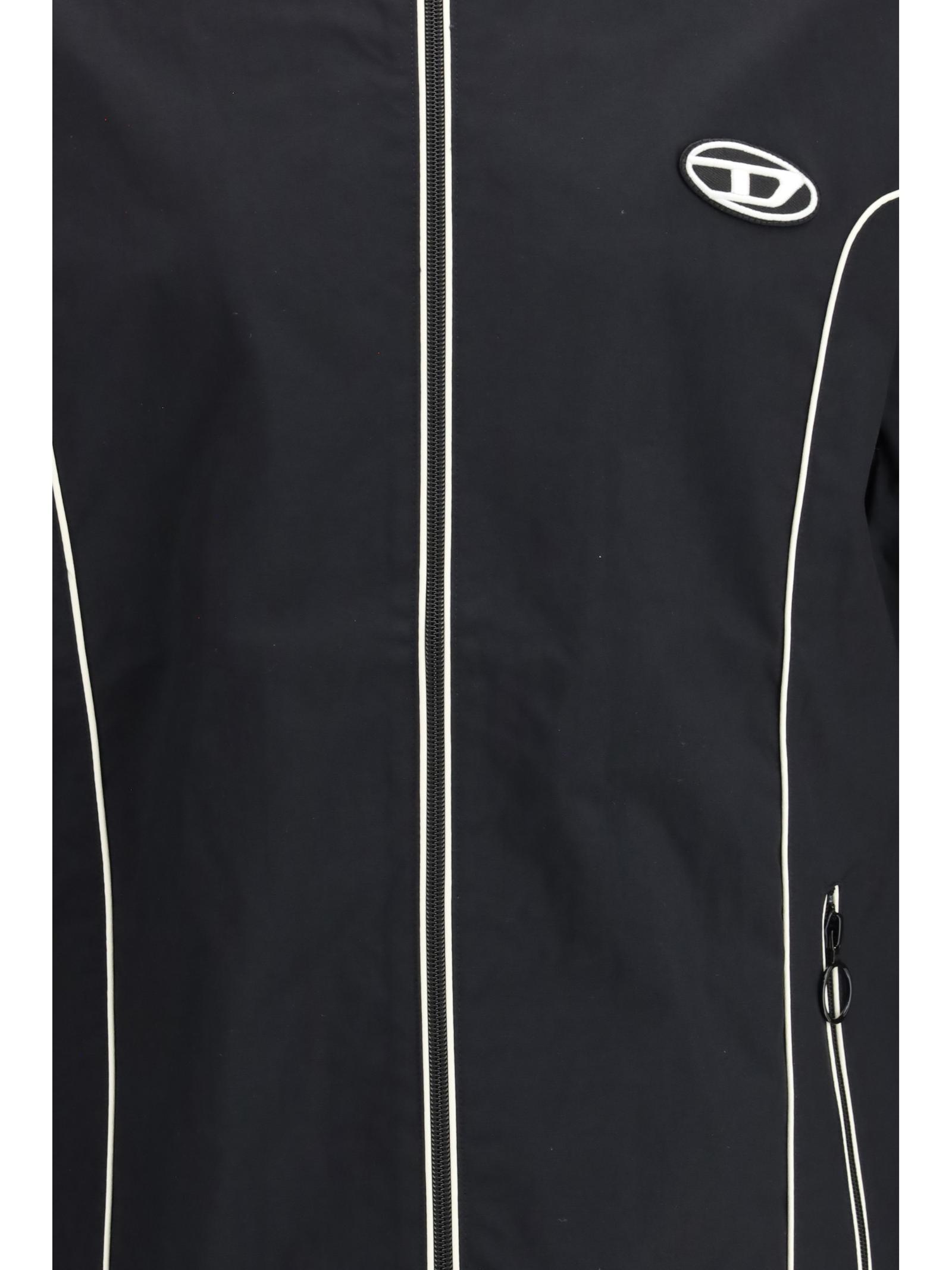 디젤 J 하이브스 콘트라스트 파이핑 윈드브레이커 블랙 A061490DGAM-9XX_이미지