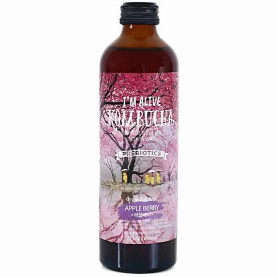 프레시코 아임얼라이브 유기농 콤부차 프리바이오틱스 애플베리 315ml (1개)