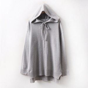  아이우먼 핀턱로빈니트후드티 EB3683M811 빅사이즈