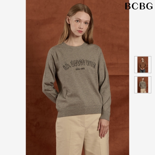 BCBG 멀티멜란지그레이 라 돌체비타 니트 풀오버 B5F8K41697_이미지