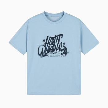 행텐 틴즈 동백01 그래피티 레터 반팔 티셔츠_스카이블루 14570-031-406-31-273 S47393152