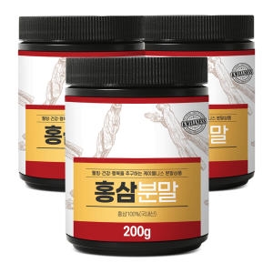 국내산 홍삼 분말 가루 200g x 3 홍삼가루 홍삼분말