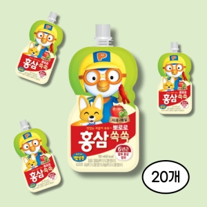 건강마을 팔도 뽀로로 홍삼쏙쏙 사과매실 100ml 20포