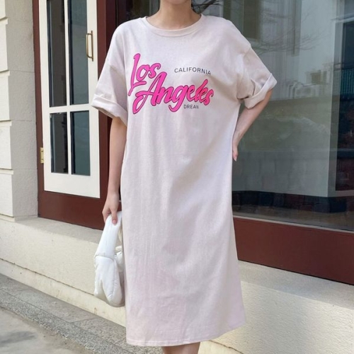 아이우먼 형광빅레터링루즈원피스 LIU515M506 빅사이즈