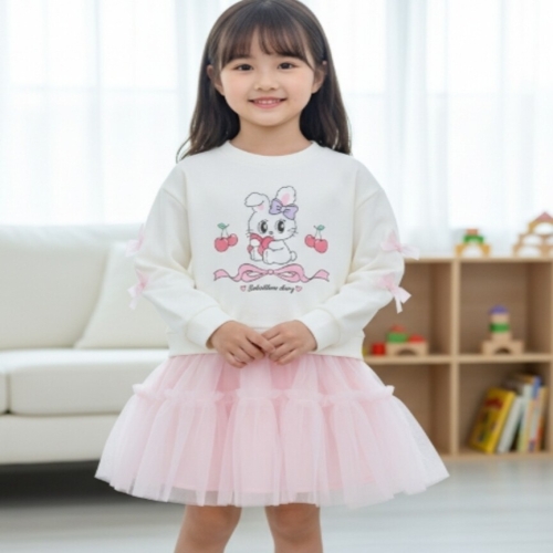 키즈 봄가을옷 핑크체리 원피스 여아 파티생일선물 레이스 귀여움 H261MOP07