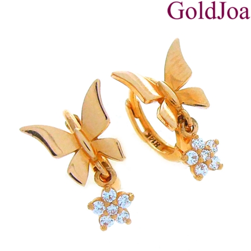 14K 럭셔리 세련된 나비 원터치 귀걸이 lov-10952e