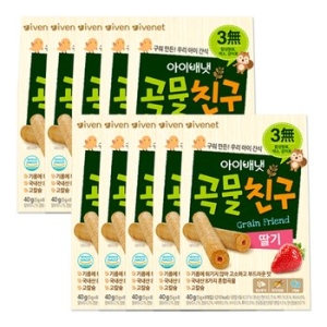 아이배냇 곡물친구 딸기 40g (10개)_이미지