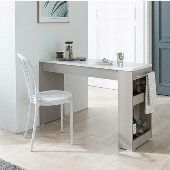 삼익가구  스톰 마블 수납 식탁 1200x400 (의자별도)