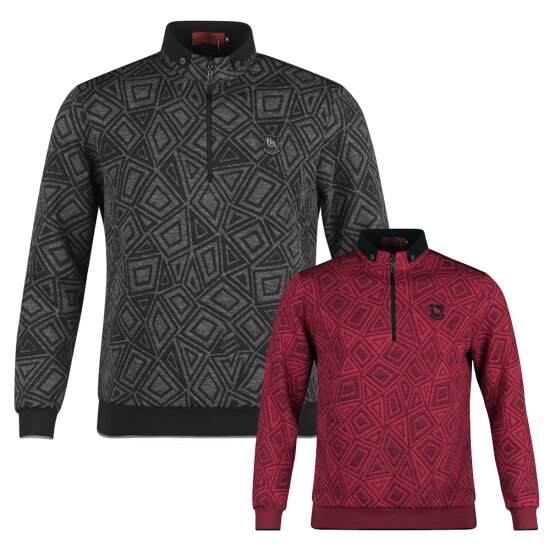 럭스골프 야마구찌 유니크 반집업 긴팔 골프셔츠 YG2A421