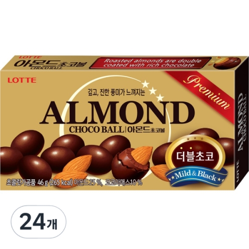 롯데제과 아몬드 초코볼 46g (24개)