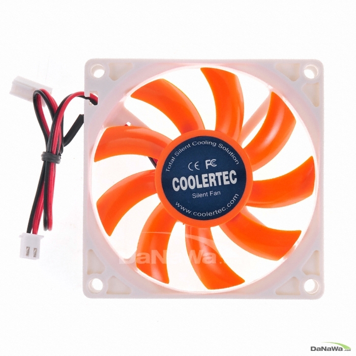 COOLERTEC Silent ORANGE WHITE Fan OW 8015DFS-2P_이미지
