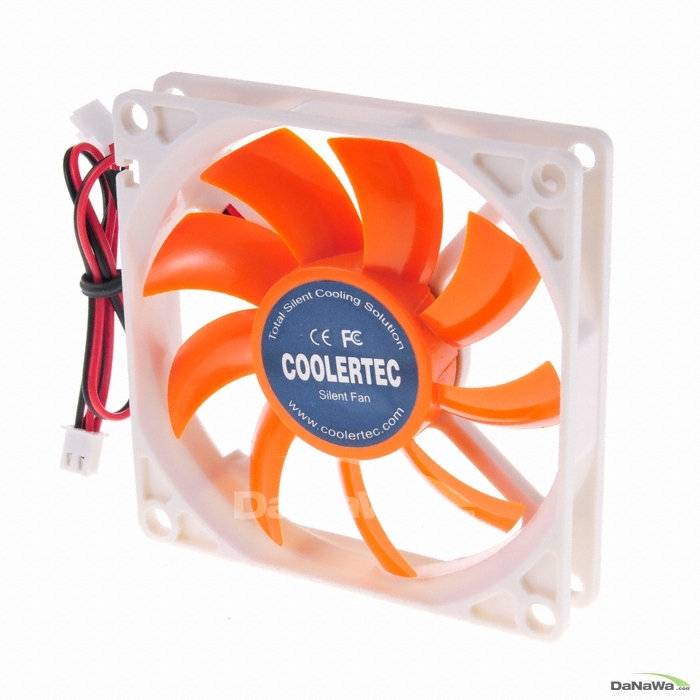 COOLERTEC Silent ORANGE WHITE Fan OW 8015DFS-2P_이미지