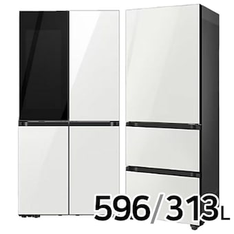 삼성전자 비스포크 키친핏 글램 RF60DB9342 + RQ33DB74C1AP (화이트)
