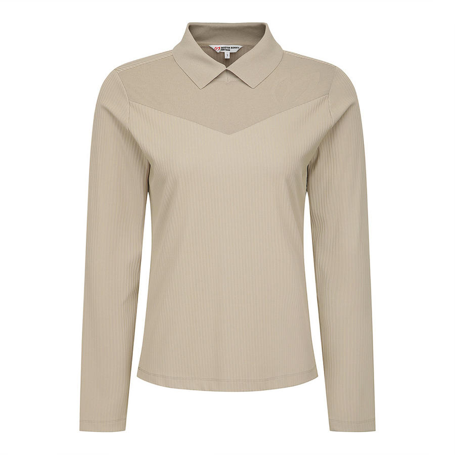 마스터바니에디션 사이드 자카드 골조직 긴팔 티셔츠 421F1TO104_BG