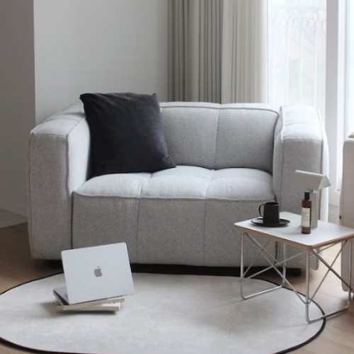 블리커 델피 와이드 패브릭 소파 1인용
