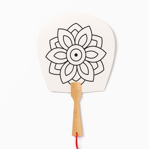 민화샵 무지 캐릭터 부채 전통 단오 꾸미기 만들기 입문형 단청 SDPPP0038_이미지