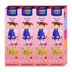 2080 키즈 2스텝 콩순이 치약 80g (4개)_이미지