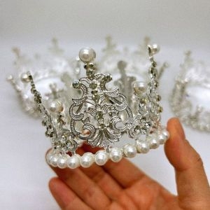 왕관 파티 무대 공주 머리띠 셀프 웨딩 촬영 코스튬 헤어밴드