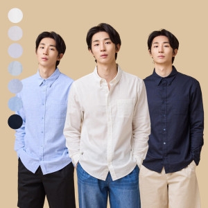 리메인세컨드 LEMAIN SECOND 시티보이 오버핏 옥스포드 반팔 셔츠 그레이 356001