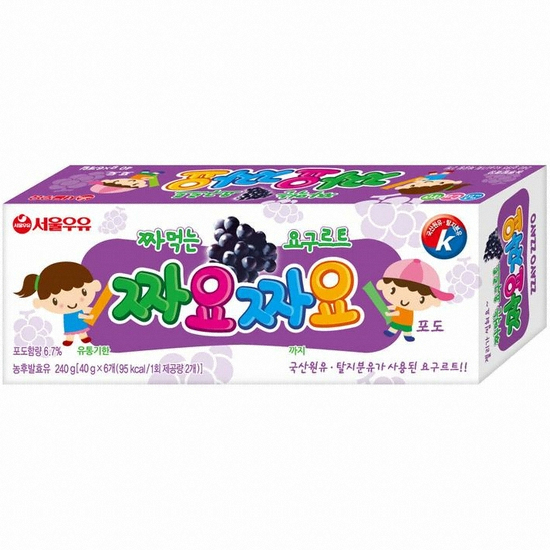 짜먹는 요구르트 짜요짜요 포도 240ml
