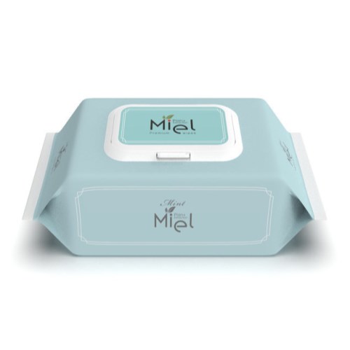 미엘 민트 물티슈 캡형 100매 (20팩)_이미지