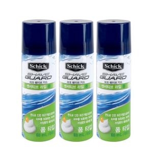 쉬크 쉐이브가드 센서티브 라임폼 60ml (3개)_이미지