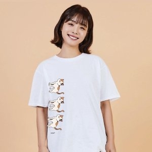 키밍 길고양이 시밀러룩 반팔티 여름면티 W6C0894