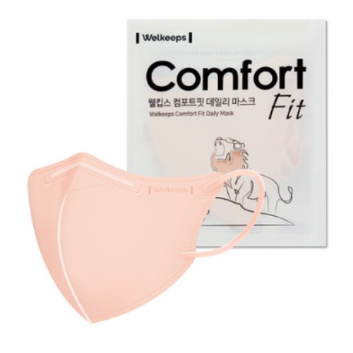 웰킵스 컴포트핏 데일리 중형 코랄오렌지 25매입 (50매)_이미지