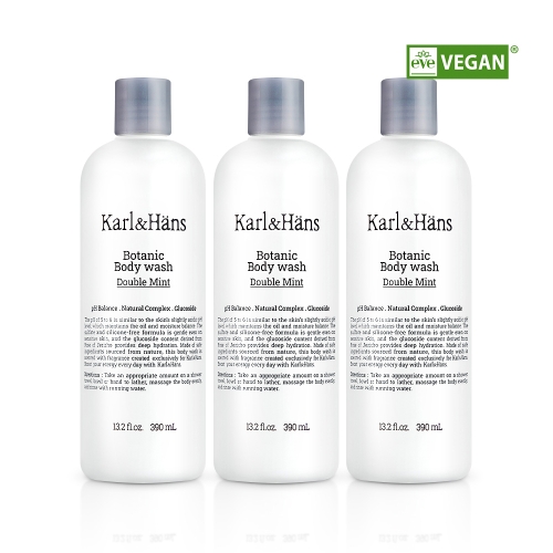피죤 칼앤한스 보타닉 바디워시 더블민트 390ml (3개)