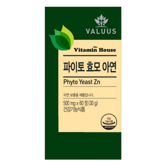 비타민하우스 파이토 효모 아연 60정 (1개)