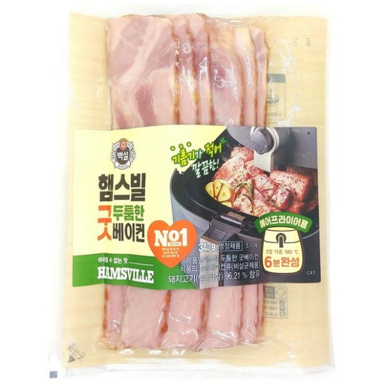 CJ제일제당 백설 햄스빌 두툼한 굿베이컨 340g (1개)_이미지
