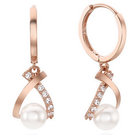 이랜드 로이드 14K 진주 드롭 숏 귀걸이 LOSK4003G