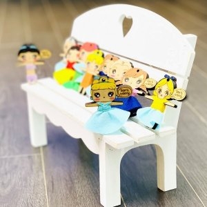 펠트박스 공주 걱정인형만들기10개set 우드 실10개씩 나무수업