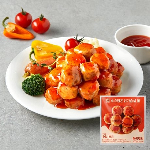 소스담은 닭가슴살 볼 매콤칠리 100g