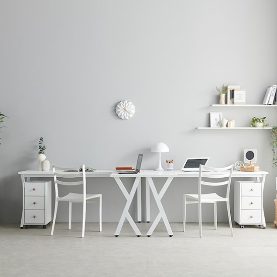 코넬 이지2 서랍형 2인용 코너 책상