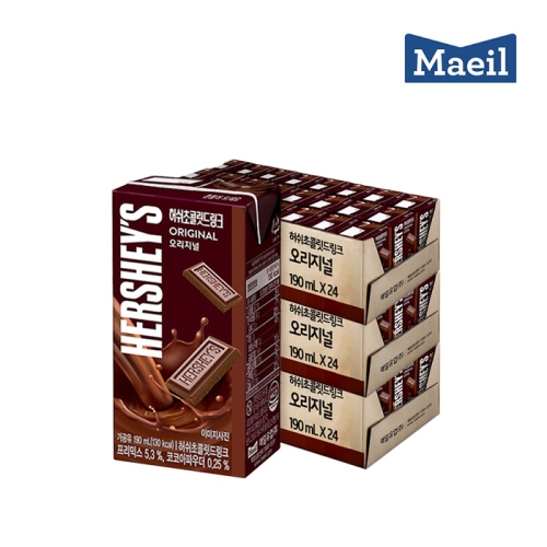 매일유업 허쉬 초콜릿 드링크 190ml (72개)_이미지