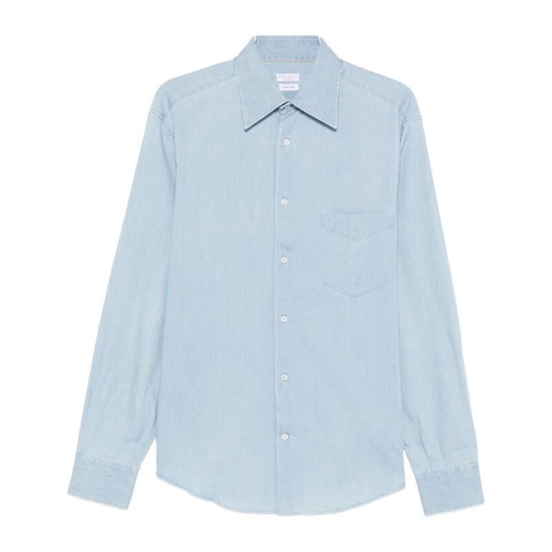 브루넬로쿠치넬리 체스트 포켓 코튼 셔츠 MR6830621 C008