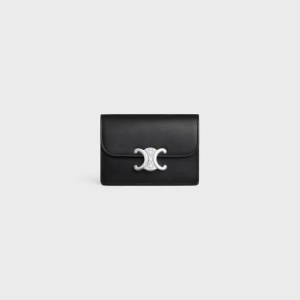 셀린느 FLAP 샤이니 카프스킨 트리오페 카드 BLACK 10I583DPV.38SI