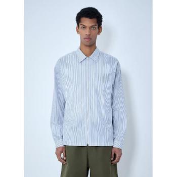 ����� ���� Zip Front Stripe Shirt pra0164033blu