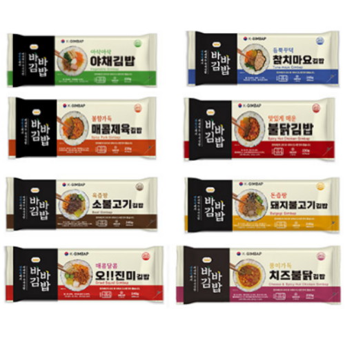 올곧 바바김밥 냉동김밥 8종 세트 (2개)_이미지