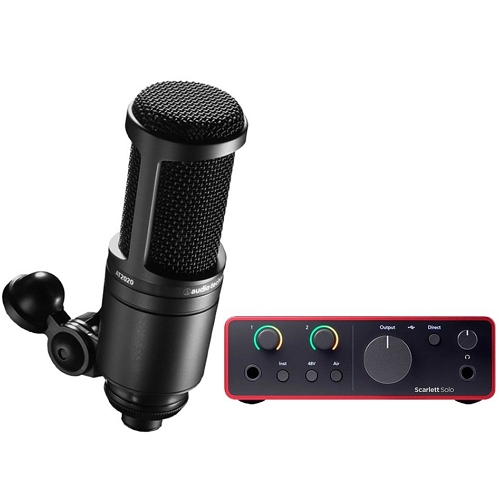 Focusrite Scarlett Solo 4세대 (+ 마이크, AT2020)