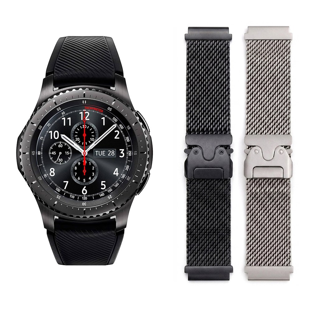 ZERO 완벽고정 흘러내림 가민비보액티브4 22mm 호환 블랙_ME23BK22_이미지