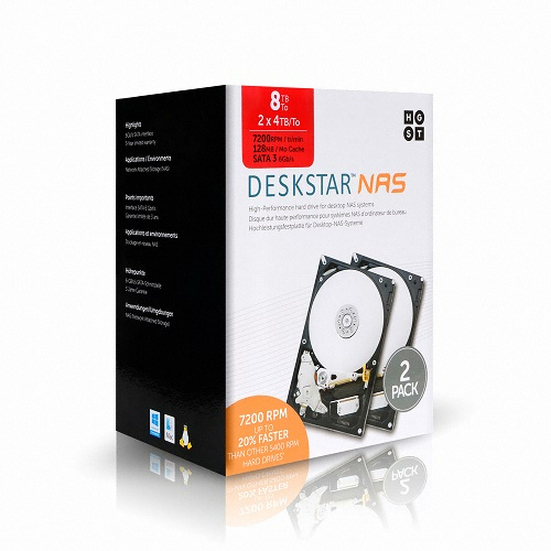 HGST Deskstar NAS ��Ű�� 7200/128M HDN726040ALE614