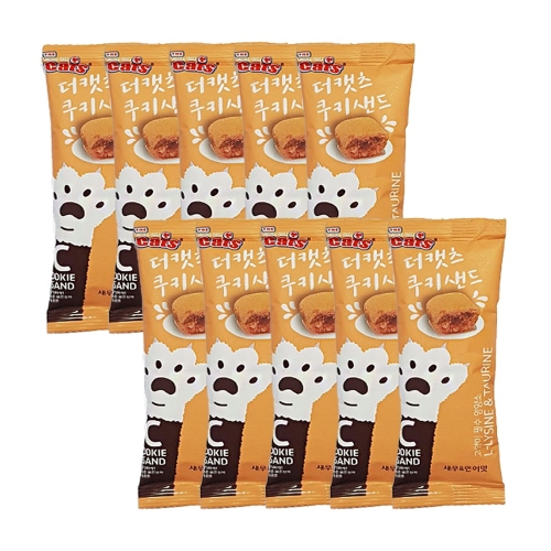 더캣츠 쿠키샌드 새우&연어맛 20g (10개)_이미지
