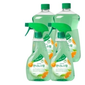 은나노스텝 다용도 세정제 550ml + 리필 1.1L (본품2개+리필2개)_이미지