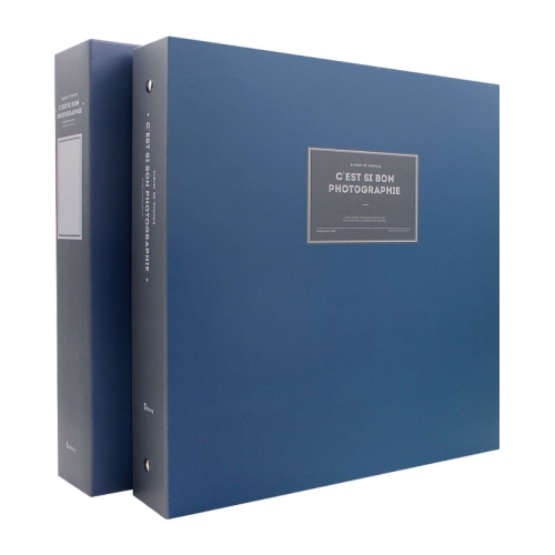 비팬시 그랑데 대형 바인더 앨범 접착식내지 네이비 50매_이미지