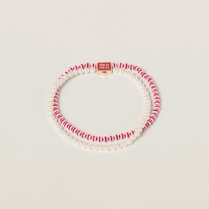 메탈 진주 초커 목걸이 Metal and synthetic pearl choker 5IC102 2F79 F0011 5IC1..
