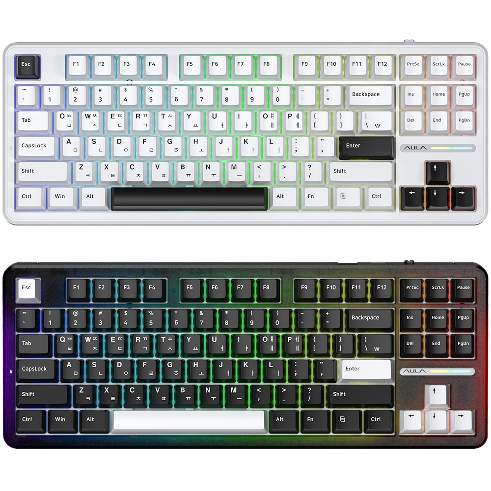 AULA F87 Pro 유무선 기계식 블랙 (저소음 피치축)
