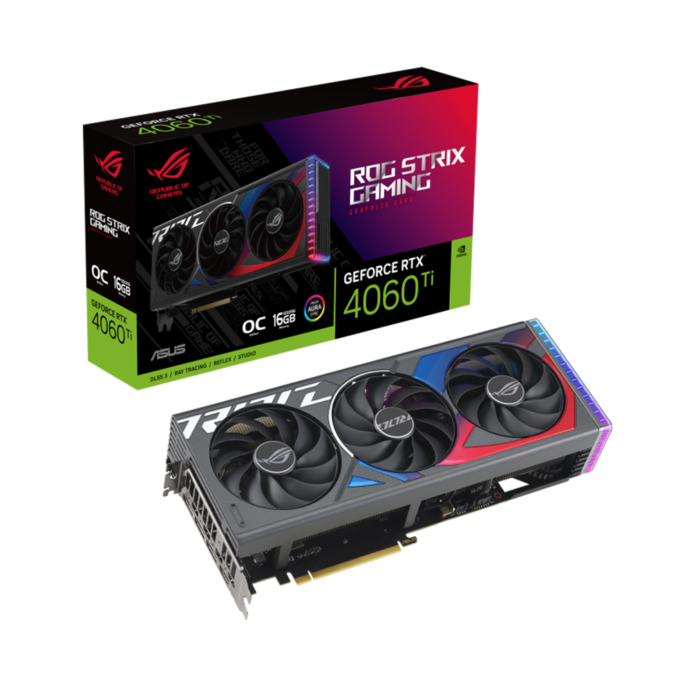 ASUS ROG STRIX 지포스 RTX 4060 Ti O16G GAMING OC D6 16GB 인텍앤컴퍼니